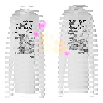 I Love Cats Cat Lover I Love Kittens Long Sleeve | Seseable FR