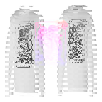 The Lovers Tarot Card Occult Goth Bi Pride Gothic Kissing Long Sleeve T-Shirt T-Shirt | Mazezy