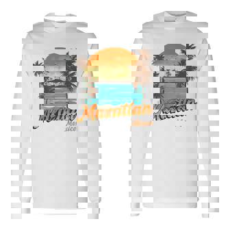 Mazatlan Mexico Beach Summer Vacation Palm Trees Sunset Vacation Long Sleeve T-Shirt T-Shirt | Mazezy