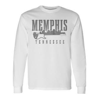 Memphis Tennessee Tn Pride Guitar Country Music Vintage Long Sleeve T-Shirt T-Shirt | Mazezy