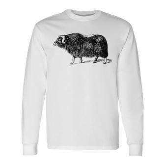 Musk Ox Arctic Buffalo Muskox Bovidae Long Sleeve T-Shirt | Mazezy