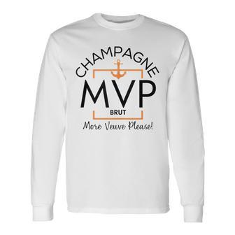 Mvp More Veuve Please Veuve Party Champagne Label Inspired Long Sleeve - Seseable