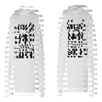 Namaste Home With Shih Tzu Shih Tzu Lover Long Sleeve T-Shirt | Mazezy