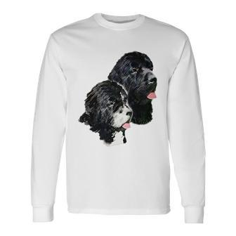 Newfoundland Dogs Including Landseer Long Sleeve T-Shirt | Mazezy