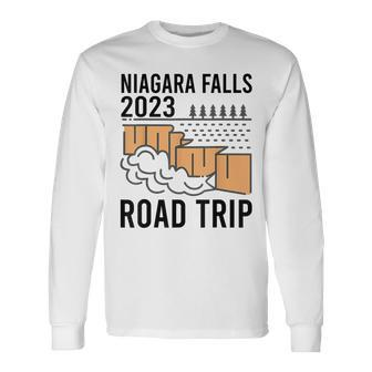Niagara Falls Road Trip 2023 Summer Vacation Niagara Long Sleeve T-Shirt T-Shirt | Mazezy
