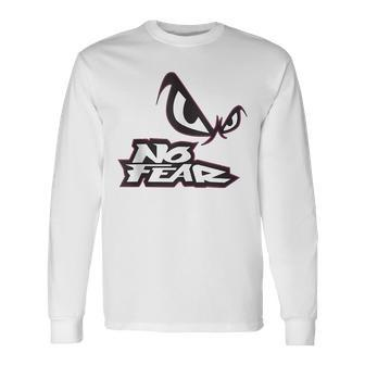 No Fear Just Fearless 90S Retro Skater N Nostalgia Sk8er Long Sleeve T-Shirt - Monsterry UK