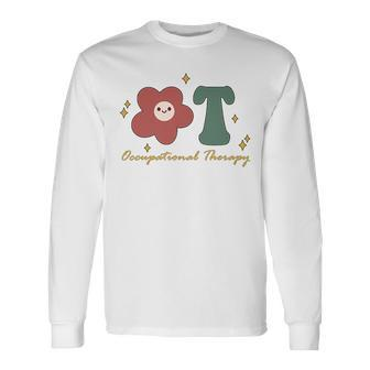 Occupational Therapy -Ot Therapist Ot Month Groovy Retro Long Sleeve T-Shirt T-Shirt | Mazezy