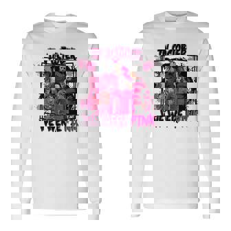 In October We Wear Pink Horror Character Wear Pink Horror Long Sleeve T-Shirt | Mazezy