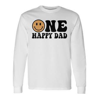 One Happy Dude 1St Birthday One Cool Dad Matching Long Sleeve T-Shirt | Mazezy