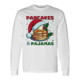 Pancakes And Pajamas Fluffy Buttermilk Cake Santa Christmas Long Sleeve T-Shirt | Mazezy