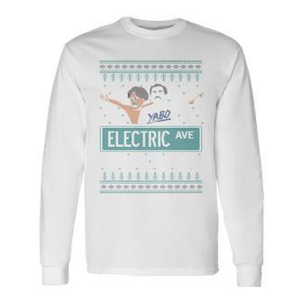 Pardon My Take Electric Avenue Ugly Christmas Sweater Long Sleeve T-Shirt - Monsterry