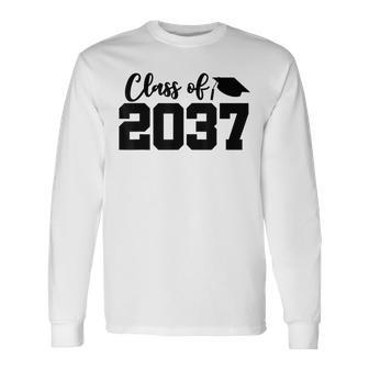Pre-K Class Of 2037 First Day School Grow With Me Graduation Long Sleeve - Monsterry