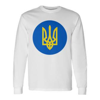 President Ukraine Zelensky Trident Ukrainian Zelenskyy Long Sleeve T-Shirt | Mazezy