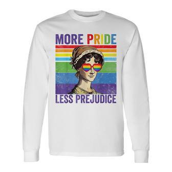 More Pride Less Prejudice Pride Month Long Sleeve T-Shirt - Seseable