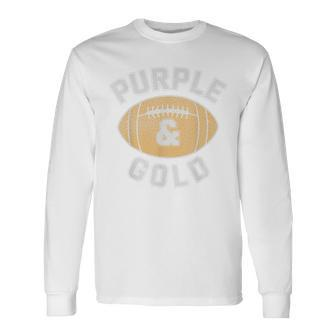 Purple And Gold Football Game Day Home Team Group Long Sleeve - Monsterry AU