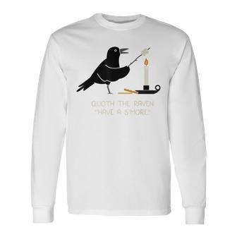 Quoth The Raven Have A Smore Distressed Long Sleeve T-Shirt | Mazezy