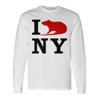 I Rat Ny I Love Rats New York Long Sleeve T-Shirt | Mazezy