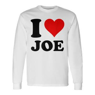 Red Heart I Love Joe Long Sleeve - Monsterry UK