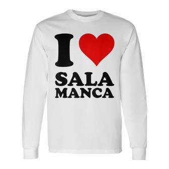 Red Heart I Love Salamanca Long Sleeve T-Shirt | Mazezy