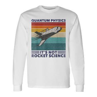 Retro Aerospace Rocket Science Quantum Physics Long Sleeve T-Shirt | Mazezy