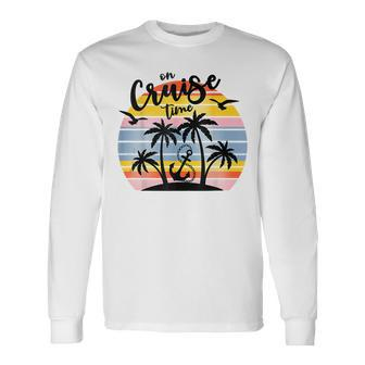 Retro On Cruise Time Vacation Summer 2023 Long Sleeve - Monsterry