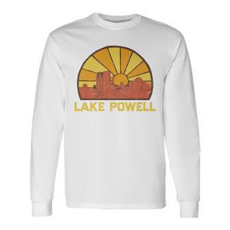 Retro Lake Powell Sun Vintage Graphic Long Sleeve T-Shirt | Mazezy