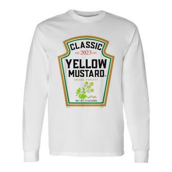 Retro Yellow Mustard Diy Halloween Costume Matching Group Long Sleeve T-Shirt - Monsterry UK