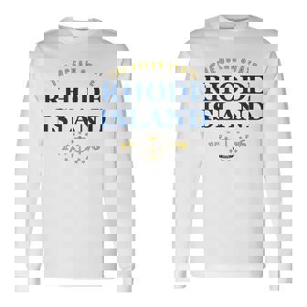 Rhode Island Pride State Flag Native Ocean State Long Sleeve T-Shirt T-Shirt | Mazezy