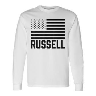 Russell Name Usa Personalized Forename Birthday Long Sleeve T-Shirt | Mazezy