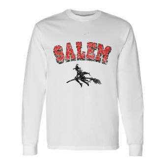 Salem Witches Retro Vintage Halloween Salem Long Sleeve T-Shirt T-Shirt | Mazezy