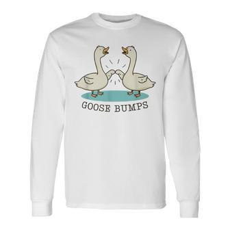 Silly Goose Bumps Pun Fist Bump Goose Farmcore Long Sleeve T-Shirt T-Shirt | Mazezy