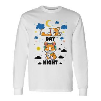 Sleep All Day Play Games All Night Dog Night Corgi Pc Gamer Long Sleeve T-Shirt T-Shirt | Mazezy
