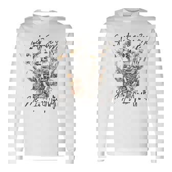 Somebody Save Flora Me Me From Western Myself Skeleton Long Sleeve - Monsterry