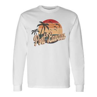Summer Retro 70S 80S Texas Port Lavaca Long Sleeve T-Shirt | Mazezy