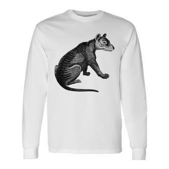 Tasmanian Tiger Print Long Sleeve T-Shirt | Mazezy