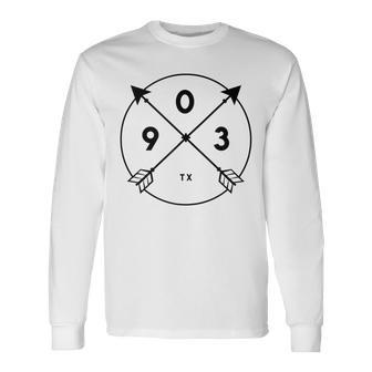 Texas Area Code 903 State Pride Souvenir Arrow Long Sleeve T-Shirt | Mazezy