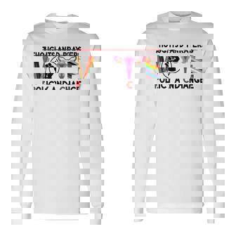 Thoughts And Prayers Vote Policy And Change Equality Rights Long Sleeve T-Shirt - Seseable