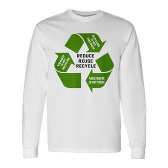 Trash Recycling Waste Long Sleeve T-Shirt - Monsterry DE