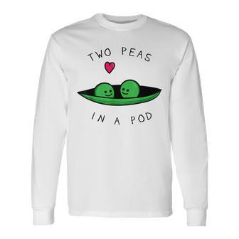 Two Peas In A Pod Two Peas Vegan Long Sleeve T-Shirt T-Shirt | Mazezy