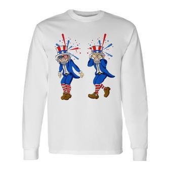 Uncle Sam Griddy Dance 4Th Of July Independence Day Long Sleeve T-Shirt T-Shirt | Mazezy AU