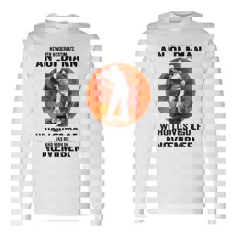 Never Underestimate An Old Man Loves Golf Born In November Long Sleeve T-Shirt | Seseable UK
