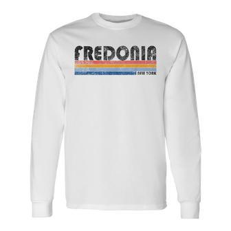 Vintage 1980S Style Fredonia New York Long Sleeve T-Shirt | Mazezy DE