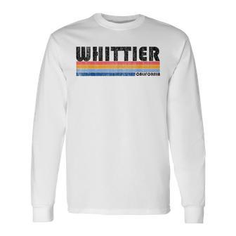 Vintage 1980S Style Whittier Ca Long Sleeve T-Shirt | Mazezy