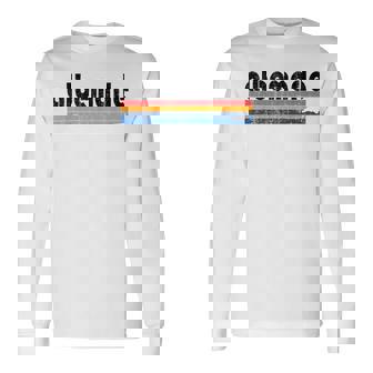 Vintage 80S Style Albemarle Nc Long Sleeve T-Shirt | Mazezy