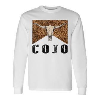 Vintage Cojo Bull Skull Country Music Long Sleeve T-Shirt T-Shirt | Mazezy