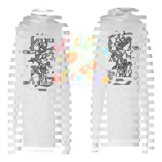 Vintage Cute Feeling Fruity Strawberry Summer Vacation Vibes Vacation Long Sleeve T-Shirt T-Shirt | Mazezy