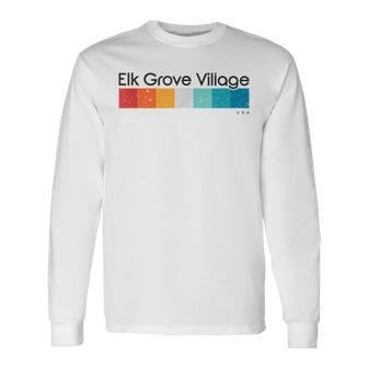 Vintage Elk Grove Village Usa Retro Long Sleeve T-Shirt | Mazezy