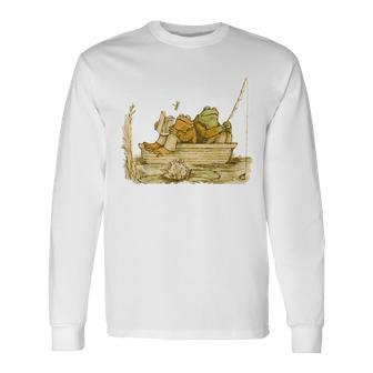 Vintage Frog Toad Friend Cottagecore Aesthetic Frog Lovers Long Sleeve - Monsterry CA