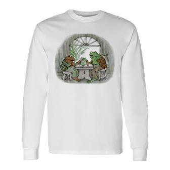 Vintage Frog Toad Friend Cottagecore Aesthetic Frog Lovers Long Sleeve T-Shirt T-Shirt | Mazezy