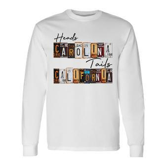 Vintage Heads Carolina Tail California Western California And Merchandise Long Sleeve T-Shirt T-Shirt | Mazezy